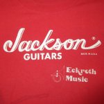 画像1: USED 80's JACKSON GUITARS ジャクソン ギターメーカー Tシャツ RED / 230614 (1)