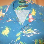 画像5: USED 80's RALPH LAUREN ラルフローレン アメリカ製 ハワイアン アロハシャツ BLUE / 230704 (5)