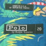画像3: USED 80's RALPH LAUREN ラルフローレン アメリカ製 ハワイアン アロハシャツ BLUE / 230704 (3)