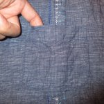 画像7: USED 00's HAVANERA ハバネラ ラテン 刺繍入り 半袖シャツ NVY / 230704 (7)