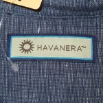 画像3: USED 00's HAVANERA ハバネラ ラテン 刺繍入り 半袖シャツ NVY / 230704 (3)