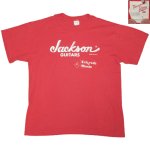 画像2: USED 80's JACKSON GUITARS ジャクソン ギターメーカー Tシャツ RED / 230614 (2)