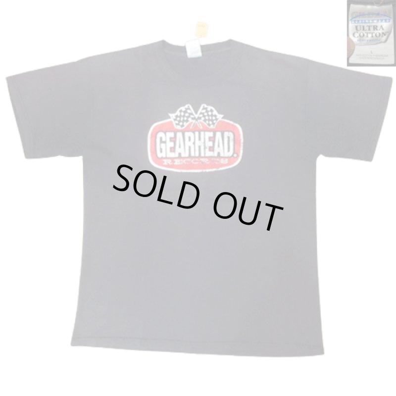 画像2: USED 00's GEARHEAD RECORDS ギアヘッド レコード 音楽レーベル Tシャツ BLK / 230627 (2)