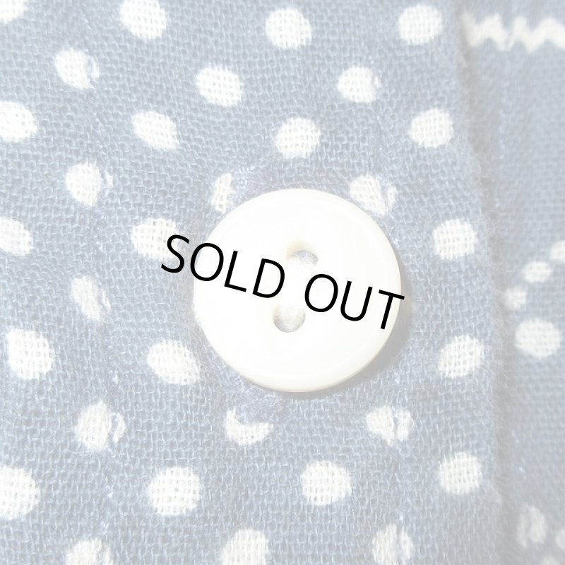 画像7: USED 00's DENIM&SUPPLY デニム&サプライ RL バンダナ柄 ドット柄 長袖シャツ NVY / 230725 (7)