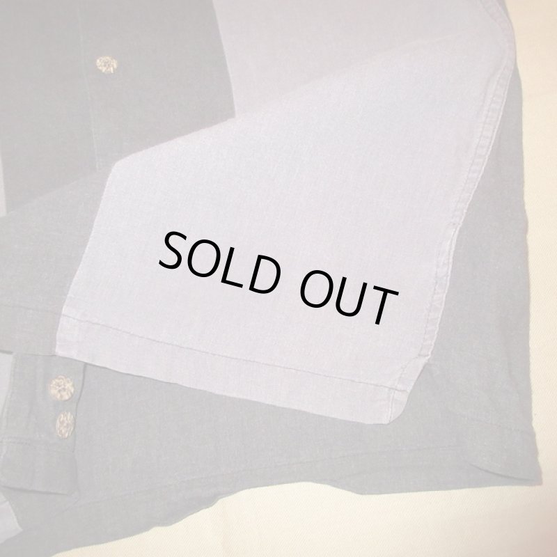 画像6: USED 00's Hagger ハガー レーヨン×リネン ２トーン 半袖シャツ BLK×GRY / 230805 (6)