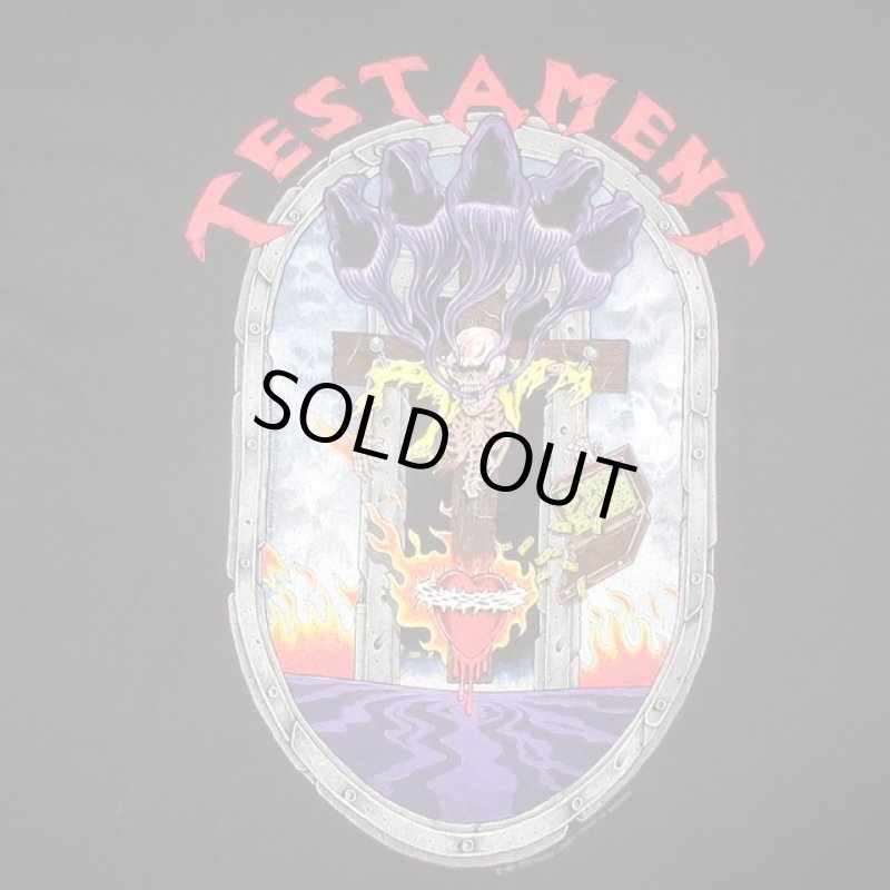 画像1: USED 90's TESTAMENT テスタメント WORLD TOUR 1991 Tシャツ BLK / 230826 (1)