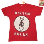 画像2: USED 90's FISHBONE フィッシュボーン RACISM SUCKS Tシャツ RED / 230826 (2)