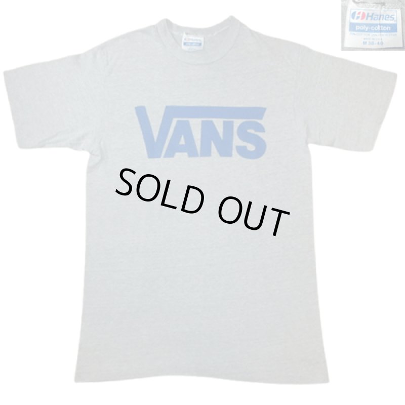 画像2: USED 80's VANS バンズ ロゴ Hanesボディ Tシャツ GRY / 230905 (2)