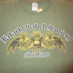 画像1: USED 00's BLACK LABEL SOCIETY ブラックレーベルソサエティ Skullage Tシャツ BLK  / 231010 (1)