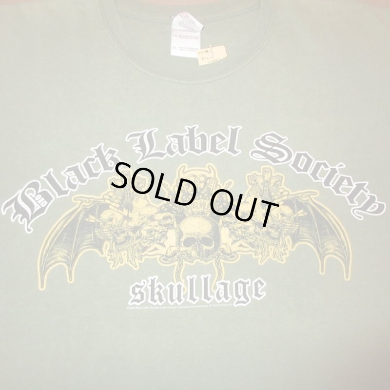画像1: USED 00's BLACK LABEL SOCIETY ブラックレーベルソサエティ Skullage Tシャツ BLK  / 231010 (1)