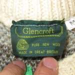 画像3: USED 80's Glencroft グレンクロフト イギリス製 レディース 風景柄 切り替え アランニット セーター OFF  / 231113 (3)