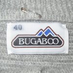 画像3: USED 80's BAGABOO バガブー カナダ製 ハーフボタン 横編み ウール ニットセーター GRY  / 231113 (3)