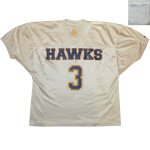 画像1: USED 90's NFL アメフト HAWKS VALENZUELA ゲームシャツ WHT / 231019 (1)