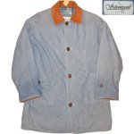 画像1: USED 80's Silvercord シャンブレー ハンティングジャケット ブルー / 231107 (1)