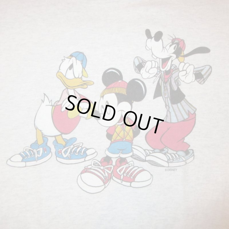 画像1: USED 90's DISNEY ディズニー キャラクター Tシャツ 霜降りGRY / 231219 (1)