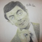 画像1: USED 90's Mr.Bean ミスタービーン コメディアン フォト Tシャツ WHT / 240206 (1)