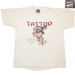 画像2: USED 90's TATTOO タトゥー DANCING DRAGON カルチャー アジアン Tシャツ WHT / 231219 (2)
