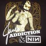 画像1: USED 00's JANE'S ADDICTION × NINE INCH NAILS パッケージTOUR Tシャツ BLK / 240304 (1)