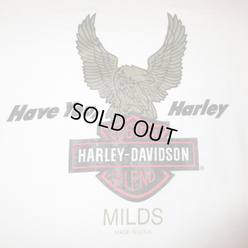 画像1: USED 90's HARLEY DAVIDSON ハーレーダヴィッドソン タバコ アド物 Tシャツ WHT / 240417 (1)