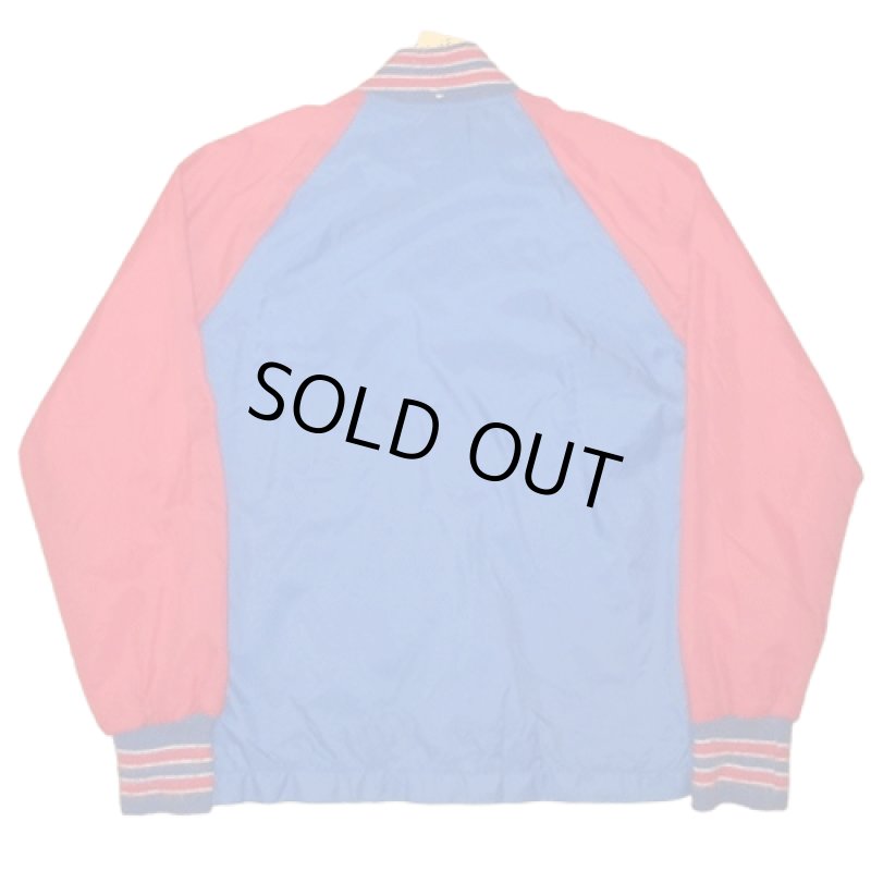画像2: USED 70's キッズ古着 SEARS シアーズ BOY'S ストアブランド ドジャース ナイロン コーチジャケット RED×BLUE / 240325 (2)