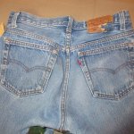 画像11: USED 90's Levi's リーバイス 501 USA製 セルフカスタム デニム ジーンズ BLUE / 240610 (11)