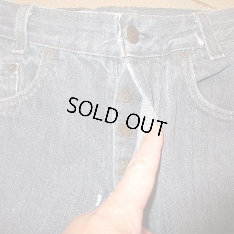 画像6: USED 80's Levi's リーバイス 705? ステューデントモデル USA製 先染め ブラックデニム ジーンズ BLK / 240610 (6)