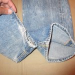 画像10: USED 90's Levi's リーバイス 501 USA製 セルフカスタム デニム ジーンズ BLUE / 240610 (10)