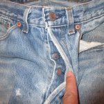 画像6: USED 90's Levi's リーバイス 501 USA製 セルフカスタム デニム ジーンズ BLUE / 240610 (6)