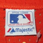 画像8: USED 90's Majestic マジェスティック MLB オリオールズ ベースボール メッシュ Tシャツ ORG / 240609 (8)