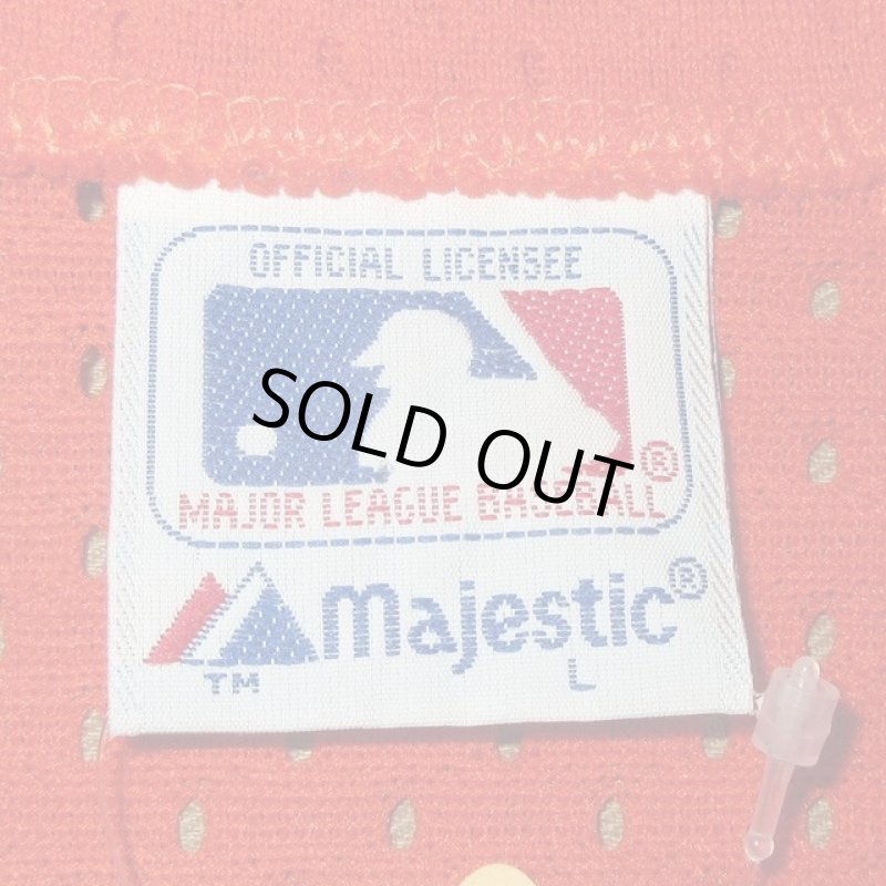 画像8: USED 90's Majestic マジェスティック MLB オリオールズ ベースボール メッシュ Tシャツ ORG / 240609 (8)