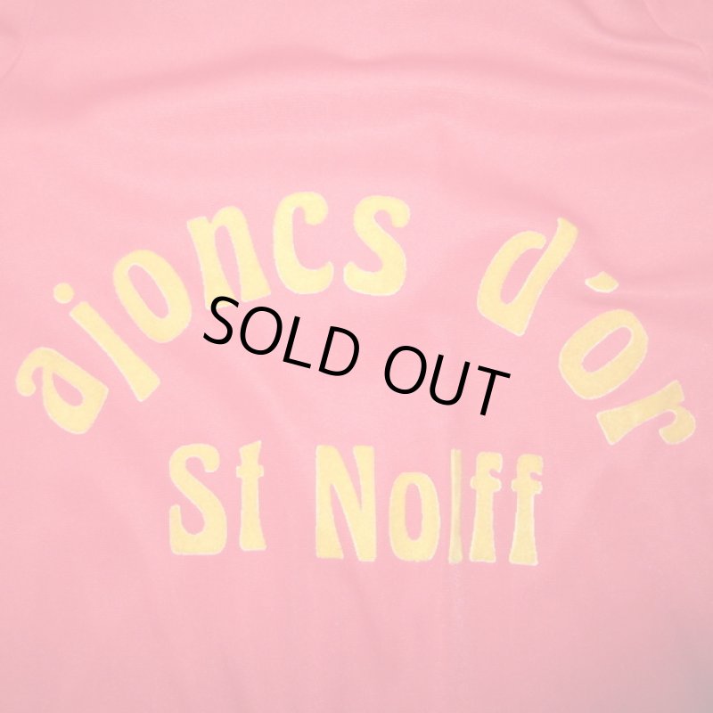 画像4: USED 80's mailsport メールスポーツ フロッキープリント ユーロ ジャージ トラックトップ RED×YEL / 240609 (4)