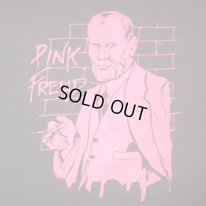 画像1: USED 00's PINK FREUD フロイト 心理学者 Tシャツ BLK / 240618 (1)