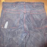 画像6: USED 70's WRANGLER ラングラー デニム ペインターパンツ SCOVILL ZIP NVY / 240723 (6)