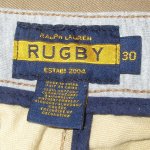 画像4: USED 00's RUGBY RALPH LAUREN ラルフローレン ラグビー スカル 刺繍 コットンパンツ BEI / 240723 (4)