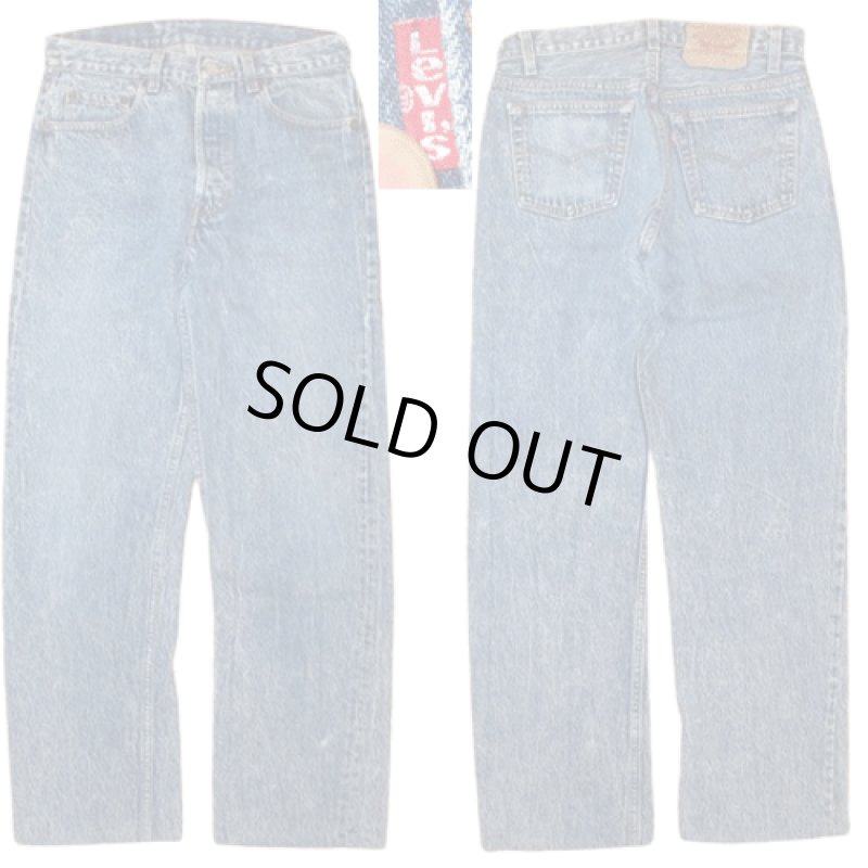 画像1: USED 80's Levi's リーバイス 501 USA製 アシッドウォッシュ デニム ジーンズ BLUE / 240610 (1)