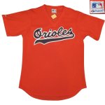 画像1: USED 90's Majestic マジェスティック MLB オリオールズ ベースボール メッシュ Tシャツ ORG / 240609 (1)