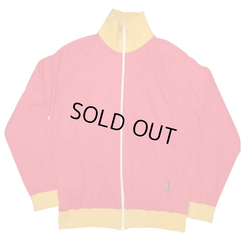 画像2: USED 80's mailsport メールスポーツ フロッキープリント ユーロ ジャージ トラックトップ RED×YEL / 240609 (2)