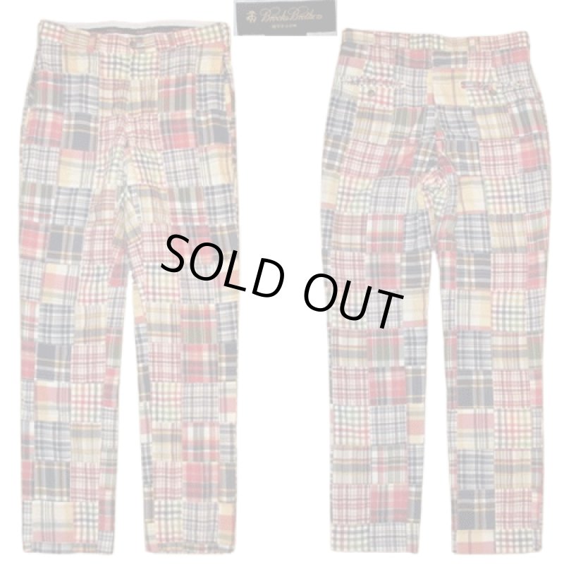 画像1: USED 00's BROOKS BROTHERS ブルックスブラザーズ パッチワークパンツ MIX / 240723 (1)