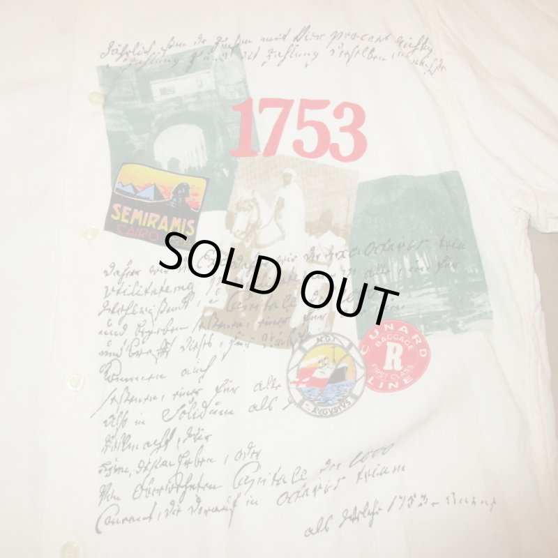 画像5: USED 80's Carlo Lana イタリア製 カイロプリント レーヨン 半袖シャツ OFF / 240808 (5)