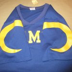 画像4: USED 80's Rawlings ローリングス NFL RAMS フットボール ナンバリング Tシャツ NVY / 240819 (4)