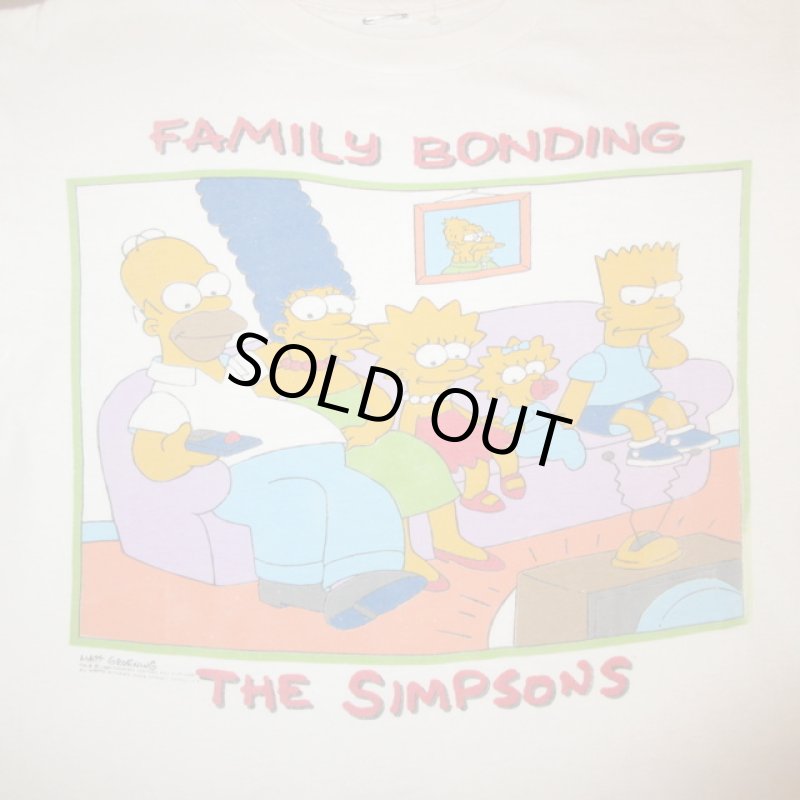 画像1: USED 80's THE SIMPSONS シンプソンズ アメコミ キャラクター Tシャツ WHT / 240819 (1)