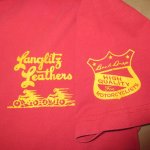 画像5: USED 90's LANGLITZ LEATHER ラングリッツレザー モーターサイクル Tシャツ RED / 240819 (5)