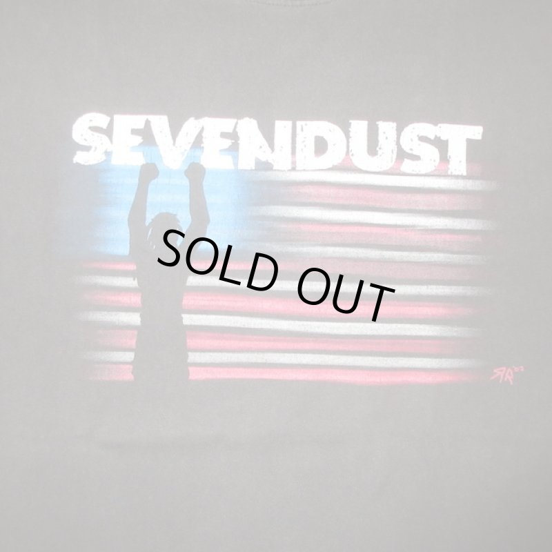 画像1: USED 00's SEVENDUST セブンダスト LIVE AGAIN Tシャツ BLK / 240908 (1)