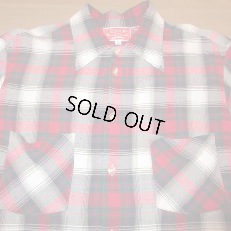 画像5: USED 60's arrow アロー HUNTER CHECKS ハンターチェック オンブレ レーヨンシャツ CHK / 240924 (5)