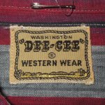 画像3: USED 60's WASHINGTON DEE CEE ワシントンディーシー ストライプ ラメ入り ウエスタンシャツ GRY×RED / 240924 (3)