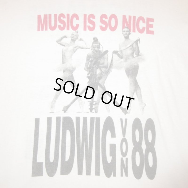 画像3: USED 90's LUDWIG VON 88 ルードヴィヒボン88 フランス バンド 長袖 Tシャツ WHT / 241008 (3)