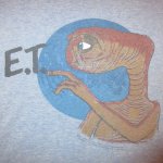 画像3: USED 80's E.T. SF映画 ムービー Tシャツ リンガー BLUE / 241029 (3)