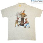 画像2: USED 90's ART-WEAR トナカイ アニマルプリント ファニー Tシャツ 霜降りGRY / 240819 (2)