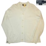 画像1: USED 90's RALPH LAUREN ラルフローレン スウェットカーディガン WHT / 240911 (1)