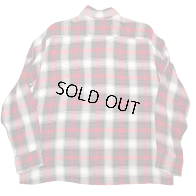 画像2: USED 60's arrow アロー HUNTER CHECKS ハンターチェック オンブレ レーヨンシャツ CHK / 240924 (2)